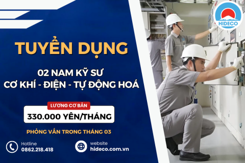 HD4447 TUYỂN 02 NAM KỸ SƯ CƠ KHÍ - TỰ ĐỘNG HOÁ - ĐIỆN TỬ - SENMON