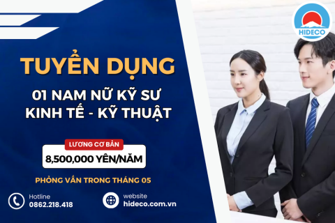 HD4559 TUYỂN 01 NAM NỮ KỸ SƯ KHỐI KỸ THUẬT - KINH TẾ