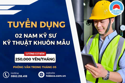 HD4558 TUYỂN 02 NAM KỸ SƯ CƠ KHÍ - KỸ THUẬT KHUÔN MẪU