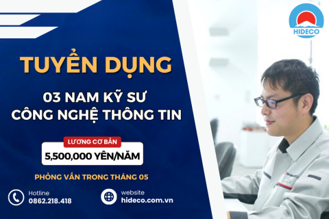 HD4560 TUYỂN 03 NAM KỸ SƯ CÔNG NGHỆ THÔNG TIN