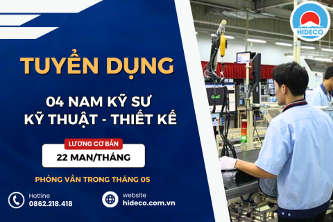 HD4589 TUYỂN 04 NAM KỸ SƯ KỸ THUẬT - THIẾT KẾ