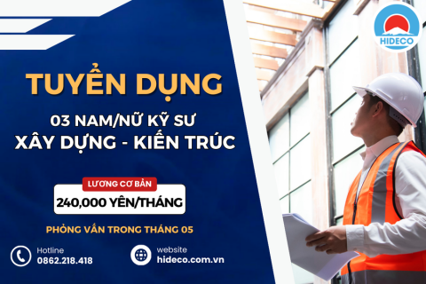 HD4601 TUYỂN 03 NAM NỮ KỸ SƯ XÂY DỰNG - KIẾN TRÚC