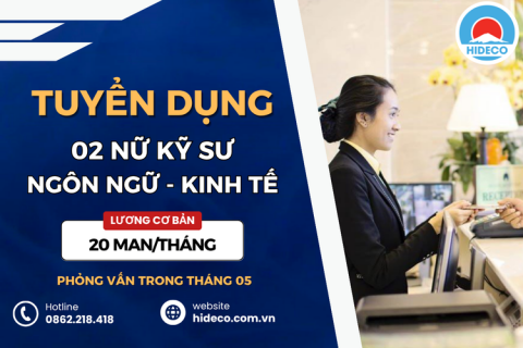HD4607 TUYỂN 02 NỮ KỸ SƯ KINH TẾ - QUẢN TRỊ KINH DOANH - QUẢN TRỊ KHÁCH SẠN
