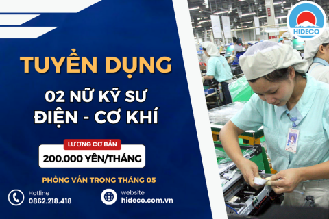 HD4636 TUYỂN 03 NỮ KỸ SƯ CƠ KHÍ - ĐIỆN TỬ