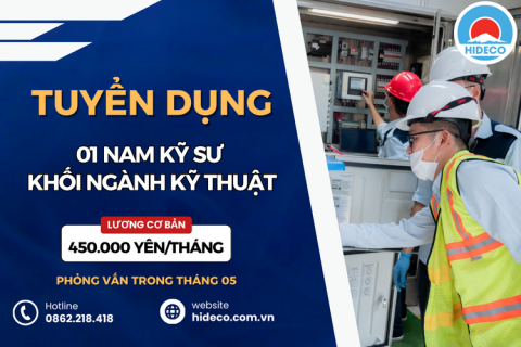HD4641 TUYỂN 01 NAM KỸ SƯ KHỐI NGÀNH KỸ THUẬT 