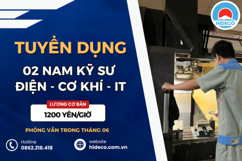 HD4673 TUYỂN 02 NAM KỸ SƯ ĐIỆN - CƠ KHÍ - IT