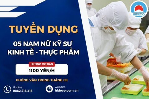 HD4891 TUYỂN 05 NAM NỮ KỸ SƯ KINH TẾ - THỰC PHẨM