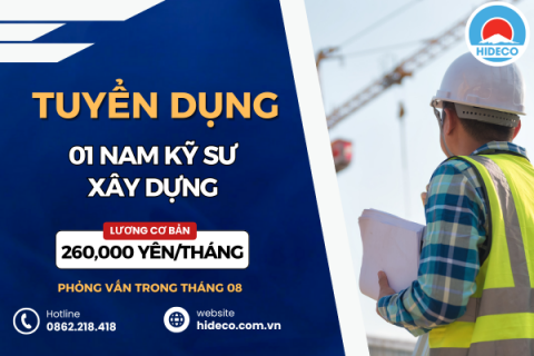 HD4825 TUYỂN 01 NAM KỸ SƯ XÂY DỰNG - KIẾN TRÚC
