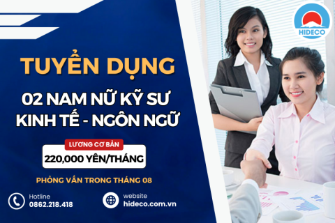 HD4813 TUYỂN 02 NỮ KỸ SƯ KINH TẾ - NGÔN NGỮ