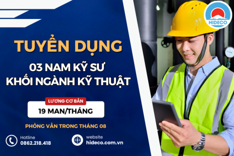 HD4812 TUYỂN 03 NAM KỸ SƯ KHỐI KỸ THUẬT LÀM VIỆC TẠI NHẬT