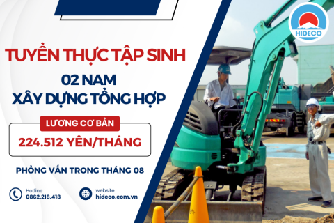 H1182 TUYỂN 02 NAM THỰC TẬP SINH XÂY DỰNG TỔNG HỢP 