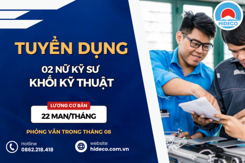 HD4879 TUYỂN 02 NAM KỸ SƯ CƠ KHÍ - Ô TÔ - ĐIỆN TỬ