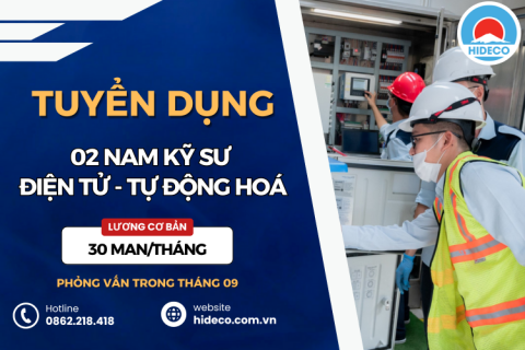 HD4886 TUYỂN 02 NAM KỸ SƯ ĐIỆN - ĐIỆN TỬ - TỰ ĐỘNG HOÁ