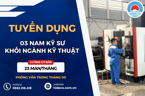 HD4890 TUYỂN 03 NAM KỸ SƯ CƠ KHÍ - ĐIỆN TỬ - TỰ ĐỘNG HOÁ