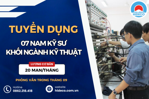 HD4896 TUYỂN 07 NAM KỸ SƯ KHỐI NGÀNH KỸ THUẬT