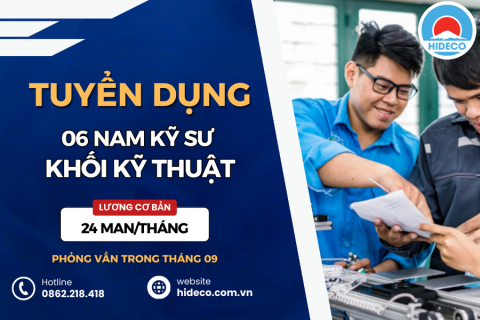 HD4898 TUYỂN 06 NAM KHỐI NGÀNH KỸ THUẬT