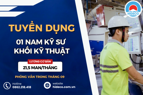 HD4901 TUYỂN 01 NAM KỸ SƯ KHỐI NGÀNH KỸ THUẬT