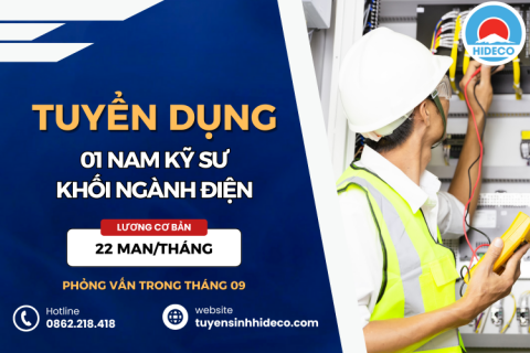 HD4911 TUYỂN 01 NAM KỸ SƯ KHỐI NGÀNH ĐIỆN TỬ