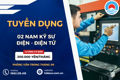 HD4933 TUYỂN 02 NAM KỸ SƯ ĐIỆN - ĐIỆN TỬ - ĐIỆN CÔNG NGHIỆP 