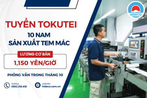 D3595 TUYỂN 10 NAM TOKUTEI SẢN XUẤT TEM MÁC
