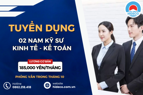 HD4938 TUYỂN 02 NAM KỸ SƯ KINH TẾ - KẾ TOÁN - NGÂN HÀNG