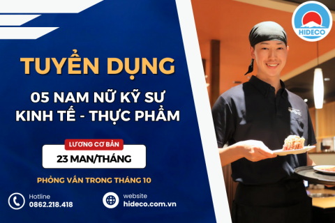 HD4948 TUYỂN 05 NAM NỮ KỸ SƯ KINH TẾ