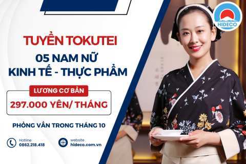D3596 TUYỂN 05 NAM NỮ TOKUTEI NGÀNH THỰC PHẨM