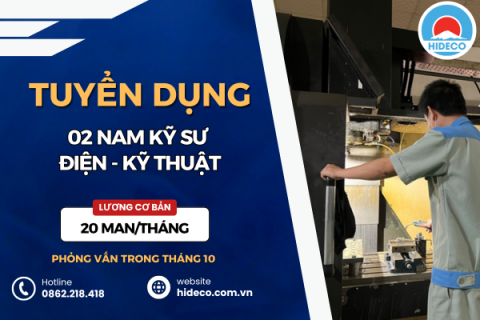 HD4957 TUYỂN 02 NAM KỸ SƯ KHỐI NGÀNH KỸ THUẬT