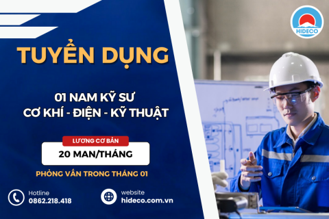 HD4968 TUYỂN 01 NAM KỸ SƯ ĐIỆN - CƠ KHÍ - KỸ THUẬT - MÔI TRƯỜNG