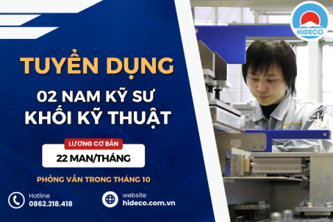 HD4975 TUYỂN 02 NAM KỸ SƯ KHỐI NGÀNH KỸ THUẬT