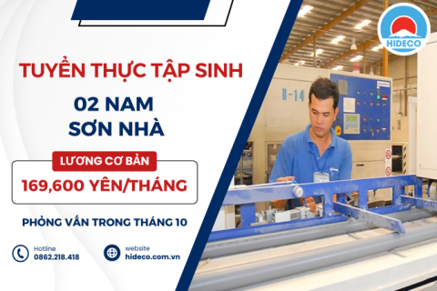 H1228 TUYỂN 02 NAM THỰC TẬP SINH SƠN NHÀ