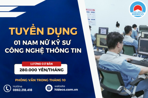 HD4980 TUYỂN 01 NAM KỸ SƯ CÔNG NGHỆ THÔNG TIN