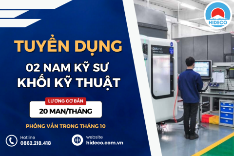 HD4983 TUYỂN 02 NAM KỸ SƯ KHỐI NGÀNH KỸ THUẬT