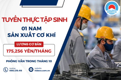 H1244 TUYỂN 01 NAM THỰC TẬP SINH VẬN HÀNH MÁY - ÉP KIM LOẠI