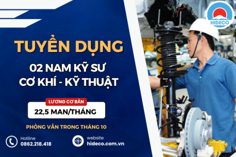 HD4995 TUYỂN 02 NAM KỸ SƯ KỸ THUẬT - CƠ KHÍ - XÂY DỰNG