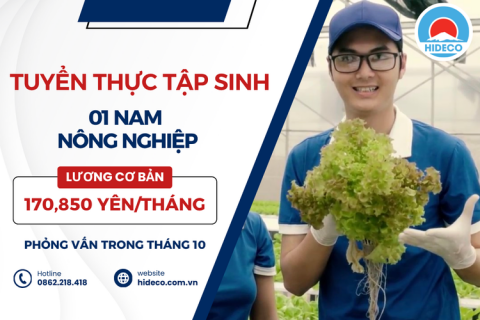 H1254 TUYỂN 01 NAM THỰC TẬP SINH NÔNG NGHIỆP