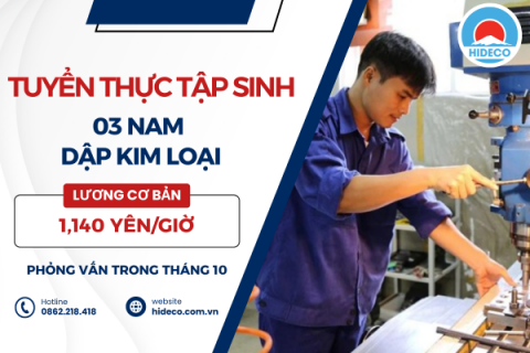 H1259 TUYỂN 02 NAM THỰC TẬP SINH DẬP KIM LOẠI