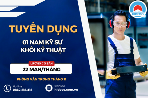 HD5013 TUYỂN 01 NAM KỸ SƯ KHỐI NGÀNH KỸ THUẬT