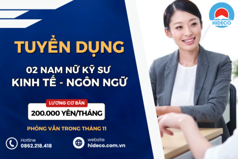 HD5019 TUYỂN 02 NAM NỮ KỸ SƯ KINH TẾ - NGÔN NGỮ - KỸ THUẬT