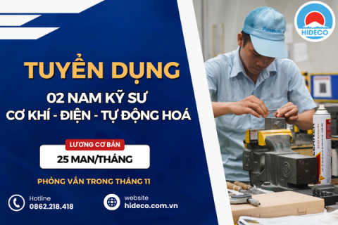 HD5021 TUYỂN 02 NAM KỸ SƯ CƠ KHÍ - ĐIỆN TỬ - TỰ ĐỘNG HOÁ