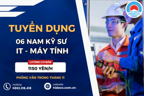 HD5023 TUYỂN 06 NAM KỸ SƯ CÔNG NGHỆ THÔNG TIN - KHOA HỌC MÁY TÍNH