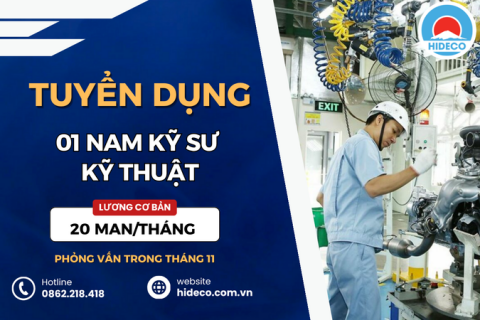 HD5039 TUYỂN 01 NAM KỸ SƯ KHỐI NGÀNH KỸ THUẬT