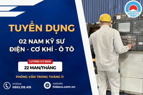 HD5054 TUYỂN 02 NAM KỸ SƯ KHỐI NGÀNH KỸ THUẬT