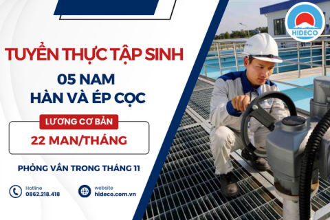 H1285 TUYỂN 05 NAM THỰC TẬP SINH HÀN VÀ ÉP CỌC