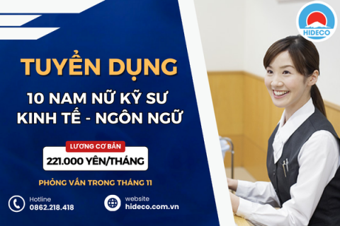 HD5059 TUYỂN 10 NAM NỮ KỸ SƯ KINH TẾ - NGÔN NGỮ - PHIÊN DỊCH