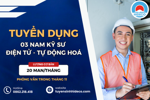 HD5060 TUYỂN 03 NAM KỸ SƯ ĐIỆN - ĐIỆN TỬ - ĐIỆN CÔNG NGHIỆP 