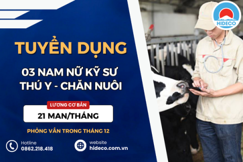 HD5062 TUYỂN 03 NAM NỮ KỸ SƯ CHĂN NUÔI - THÚ Y