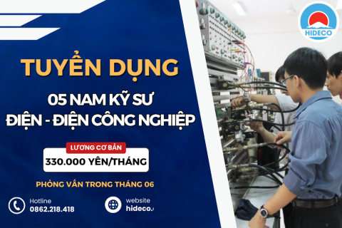 HD4698 TUYỂN 05 NAM KỸ SƯ ĐIỆN - ĐIỆN TỬ - ĐIỆN CÔNG NGHIỆP