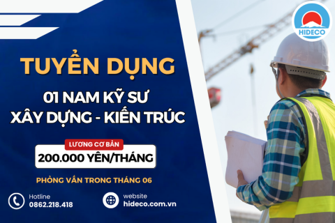HD4700 TUYỂN 01 NAM KỸ SƯ KIẾN TRÚC - XÂY DỰNG CẦU ĐƯỜNG