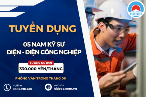 HD4702 TUYỂN 05 NAM KỸ SƯ ĐIỆN - ĐIỆN TỬ - ĐIỆN CÔNG NGHIỆP
